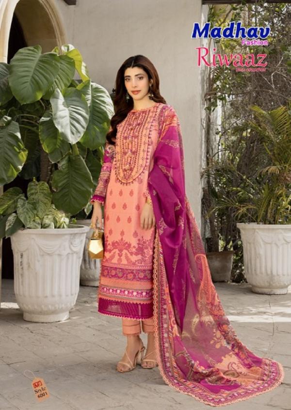 Madhav Riwaaz Vol 6 Pure Lwan Cotton Karachi Dress Collection